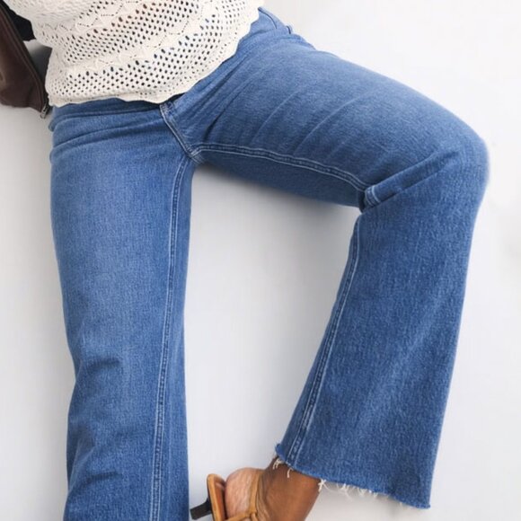 Abercrombie Ultra High Rise 90s Straight Jeans Medium Raw Hem Size 27 NEW NWT - Picture 10 of 10